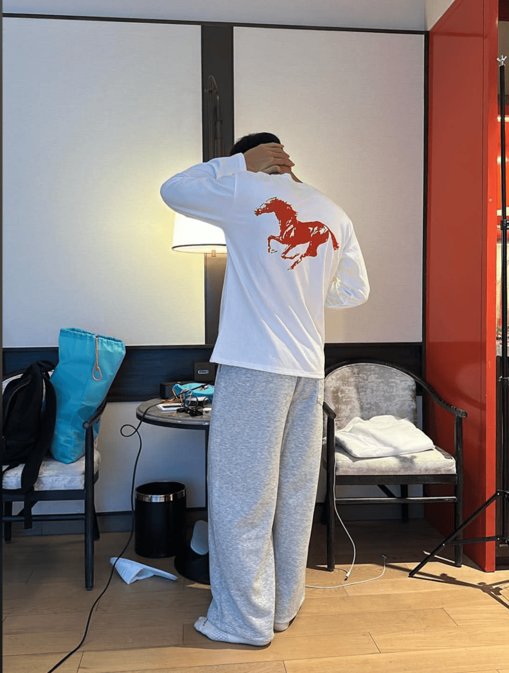 Starlier shirt in an interior setting