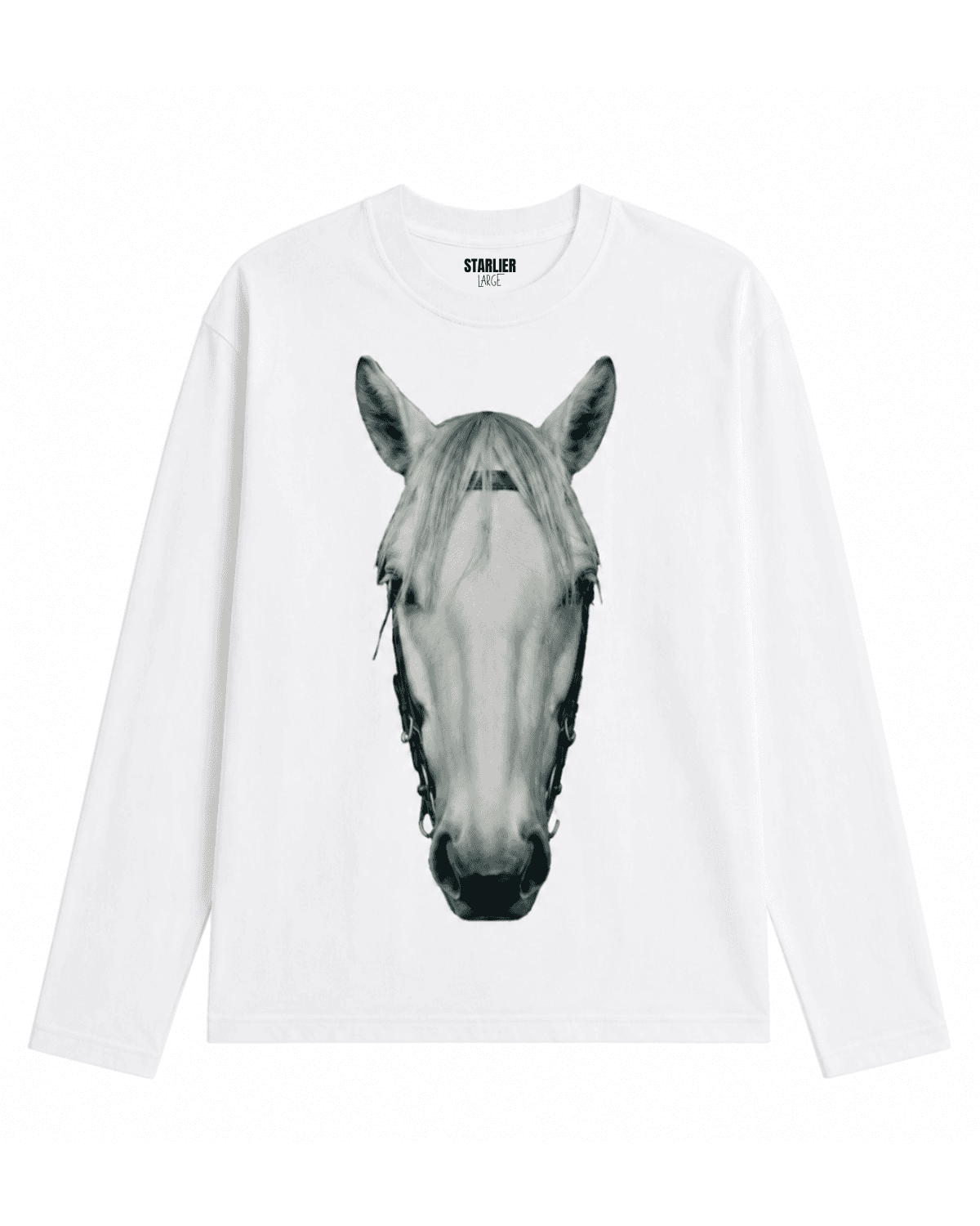 STARLIER HORSONIC PORTRAIT LONGSLEEVE - WHITE HORSE