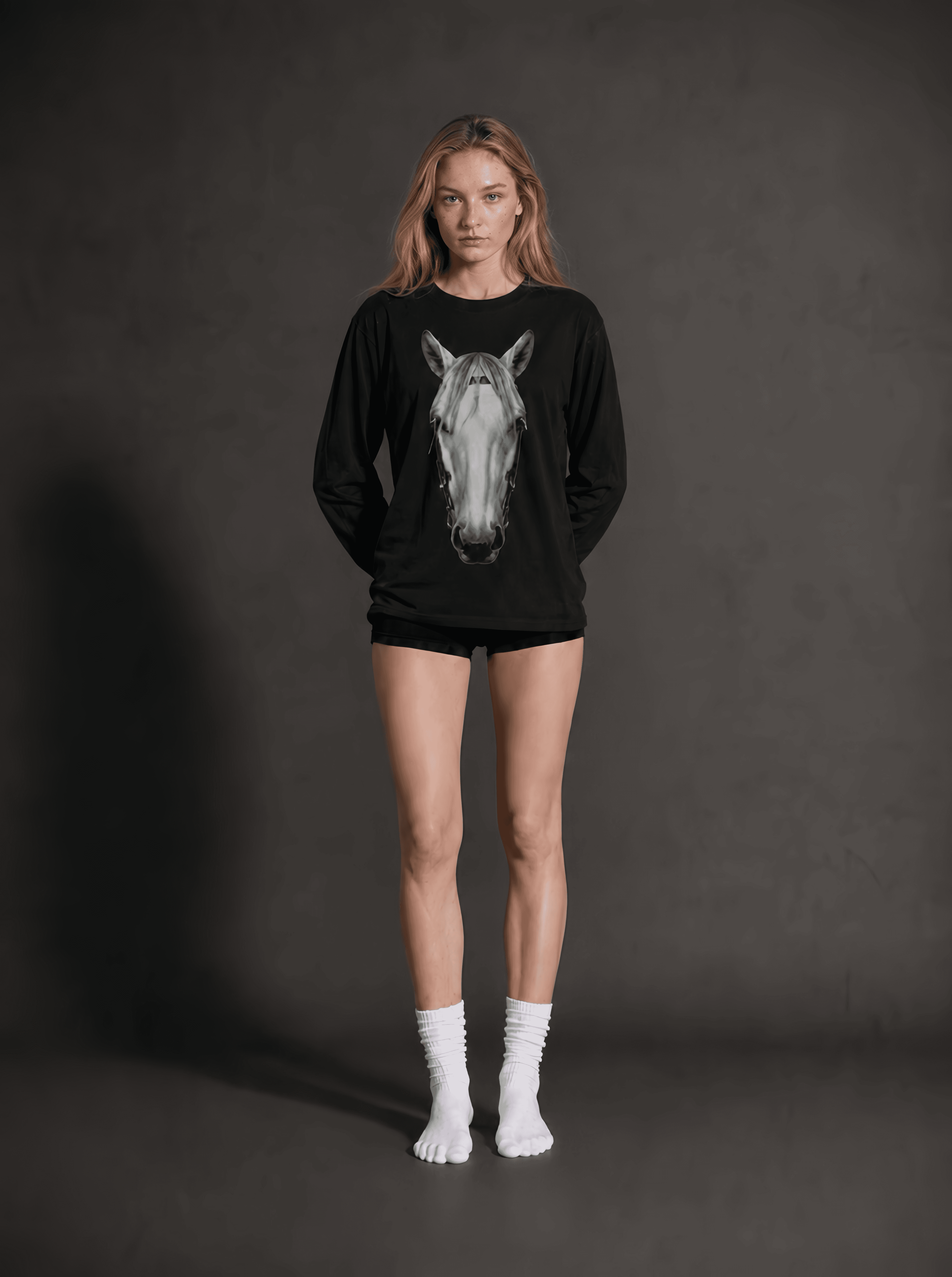 STARLIER HORSONIC PORTRAIT LONGSLEEVE — BLACK HORSE alternate view